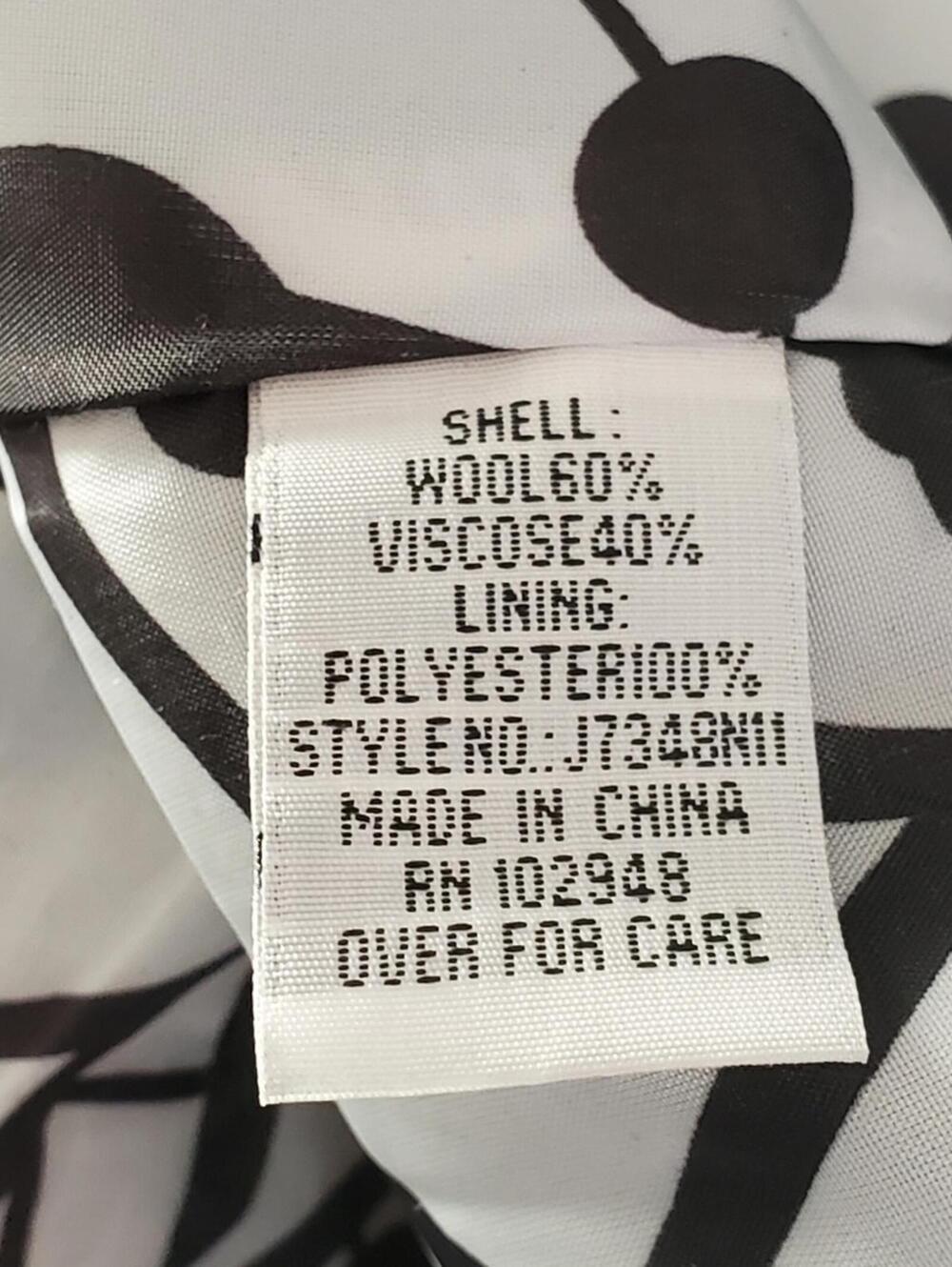 ANTHROPOLOGIE TULLE ORIGINAL CLOTHING Black ¾ Length Winer Coat with Front Pocke - Picture 6 of 7
